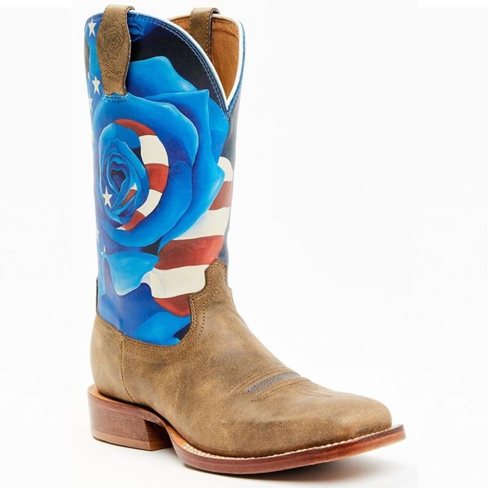 Twisted X Olivia Bennett  Flag Rose 11” Tech Western Cowboy Boots 9 NEW